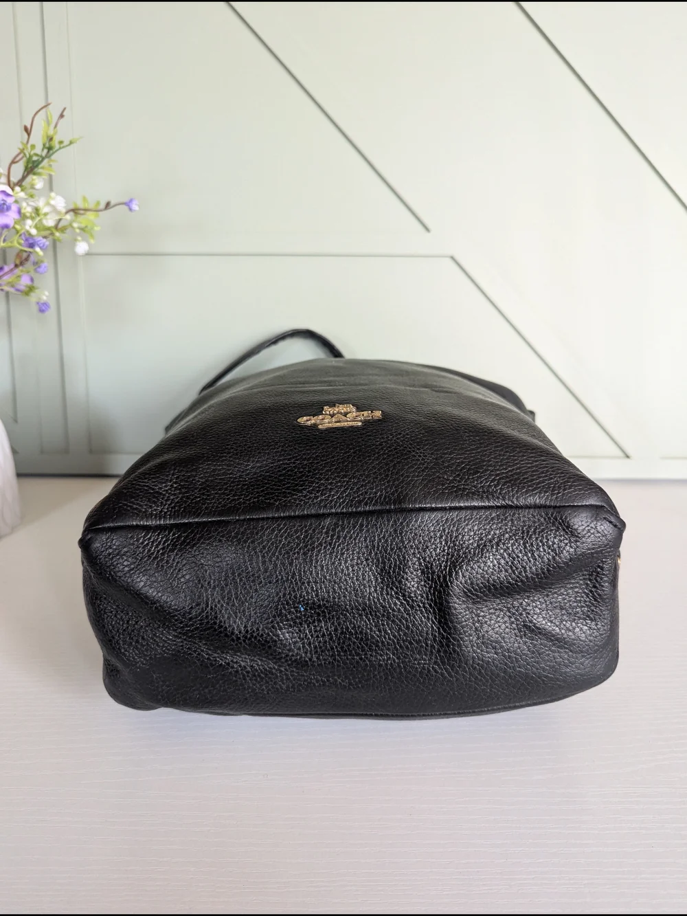 Coach Black Leather Hobo Bag